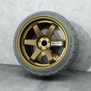 VOLK TE37 Ultra with Emboss logo For Hotwheels 10mm Rubber Wheels