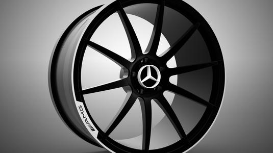 MERCEDES RIM 3D MODELING STL