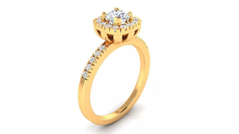 Ring M171 The luxury female ring with gems wedding