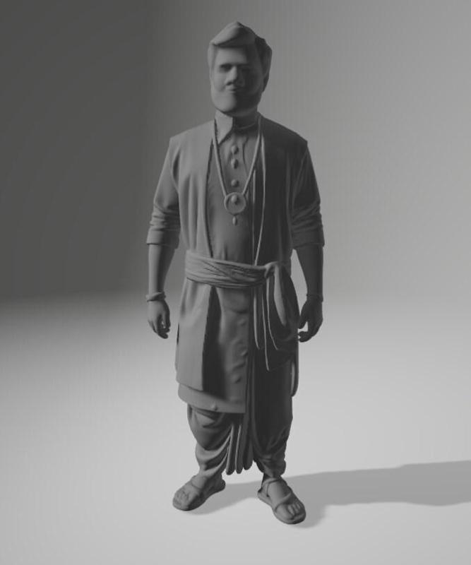 Indian Men in Traditional Wedding Attire – 1:18 Scale STL Pack (Set of 3)