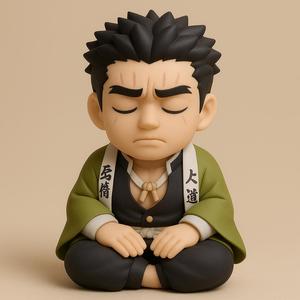 Gyomei Himejima – Meditation Pose (Demon Slayer, Stylized/Chibi STL)