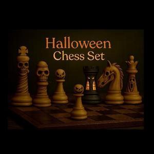 Chess Pieces in their Halloween Version