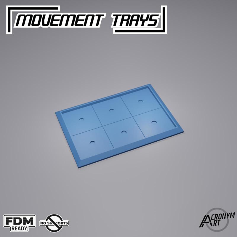 30x30mm Square Movement Tray Sample