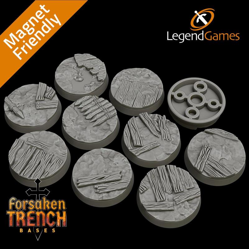 28.5mm Round Trench Crusade bases - LegendGames