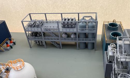 N Scale Chemical Plant 4 (FDM print, no supports)