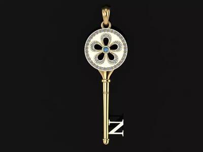Key pendant letter N