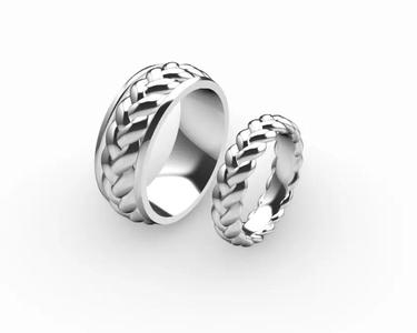 Braided rings his and hers