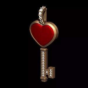 Heart Key Pendant