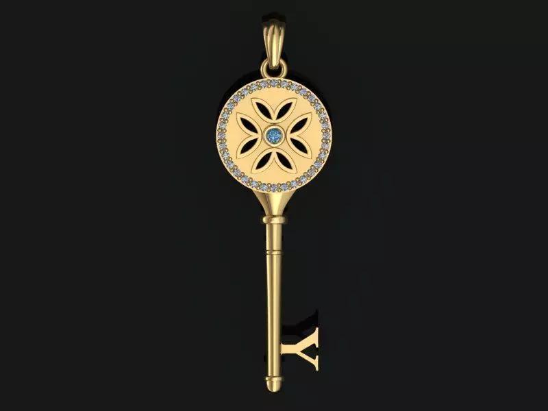 Key pendant letter Y