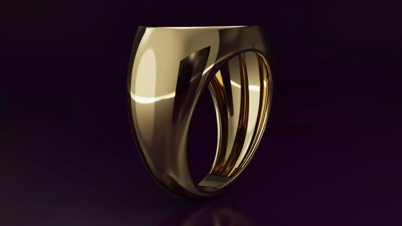 cabochon free form ring N04
