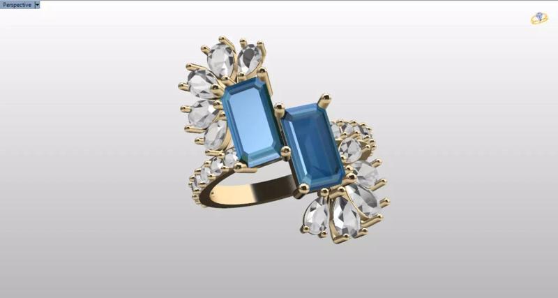 bypass emerald modern jewelry