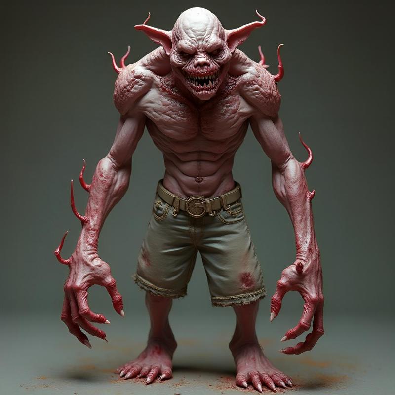 Fleshling Horror: 28-32mm Scale Miniature