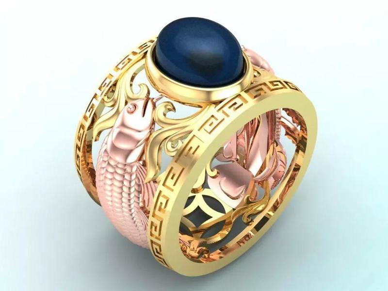 Arowana ring - Fish rings - Double Arowana ring