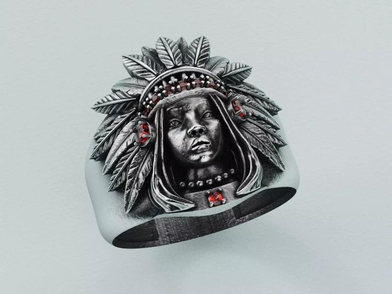 India Native Amercia Ring - Anillo India