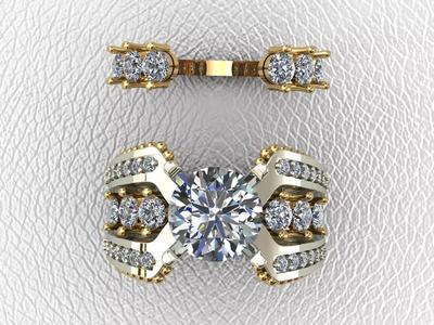 high ring wedding engagement solitaire ring