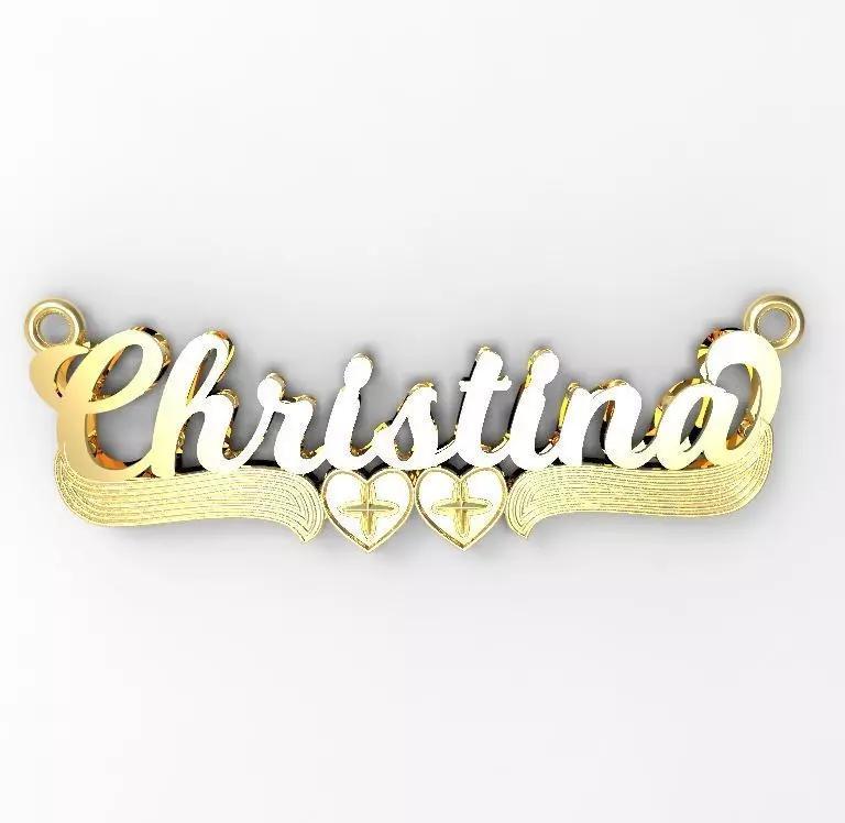 christina name plate