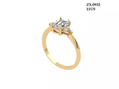 Emerald 3-Stone-Ring