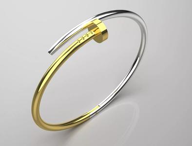 the  Two-tone Nail Bracelet bg0009