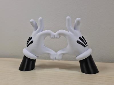 Mickey Mouse hands HEART