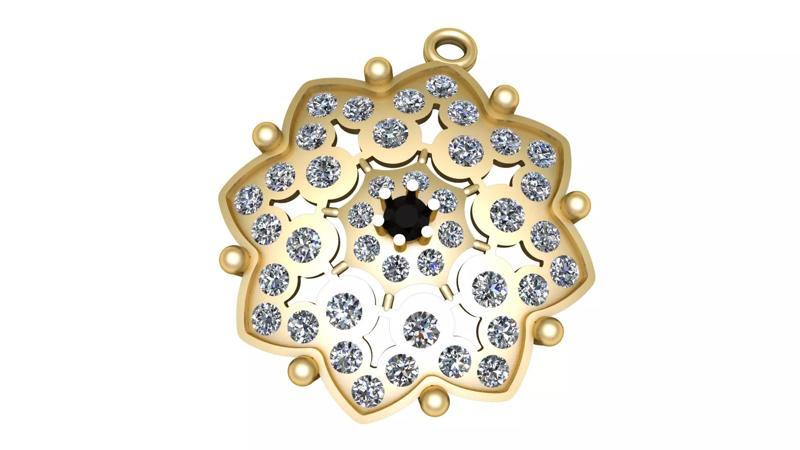 Women Fashion Diamond Pendant 3d Printable Model