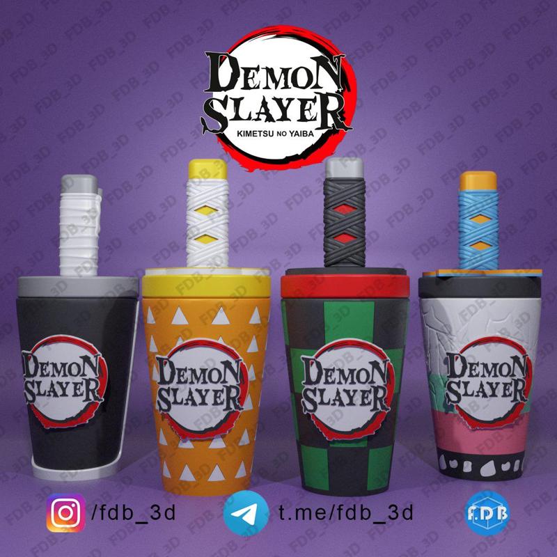 MILKSHAKE DEMON SLAYER GLASSES / PACK 13 GLASSES