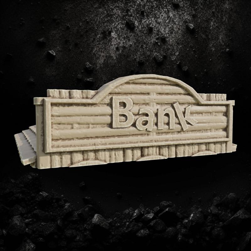 Frontier Bank – Wild West 3D Printable Building