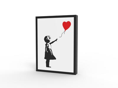 BANKSY BALLOON GIRL  LUMINARIA - LIGHTBOX