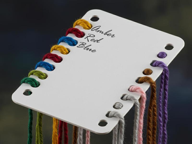 Wool Yarn Sample Card - Display your wool colours