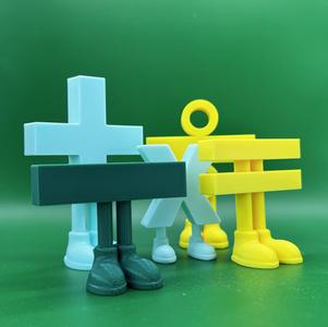 Math symbols with legs set of 5