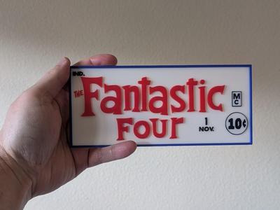 Fantastic Four #1 Sign + Display Stand