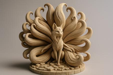 Kitsune Spirit – 3D Printable Figure