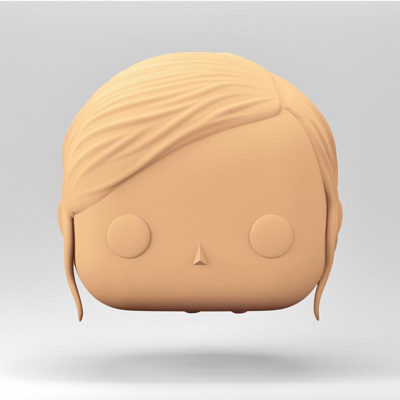 A female head in a POP style. A bridal bun wedding hairstyle. WH_6-5