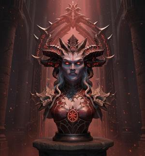 Lilith Bust - Diablo IV Fan Art for 3D Printing