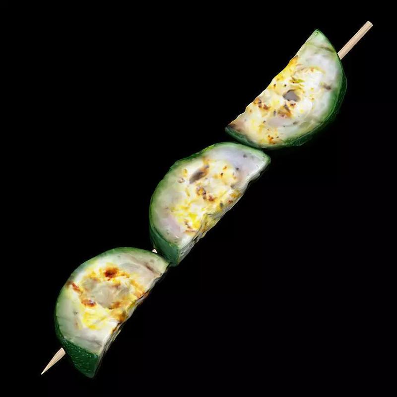 Yakitori Robata Japanese Food Zucchini 3D Model 3D scan