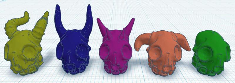 Cat Skull Space Marine Heads
