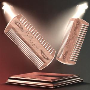 Beard Comb Design with Logo