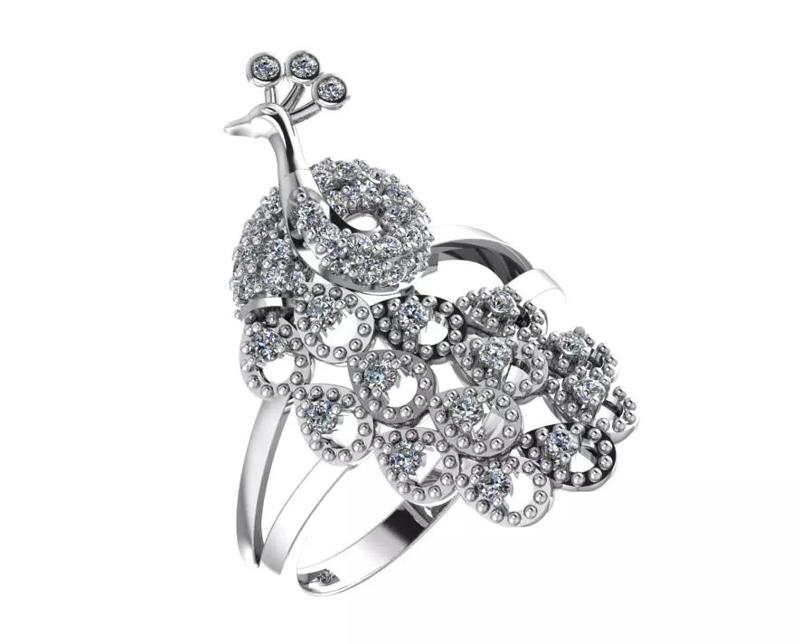 Peacock jewelry diamond