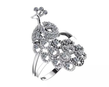 Peacock jewelry diamond