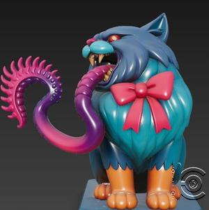 Tentacle Gift Cat - Cute Bow, Creepy Bite