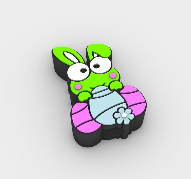 Straw Topper KEROPPI BUNNY - EASTER EGG Fits Standard & Stanley Straws | STL, 3MF pre-painted