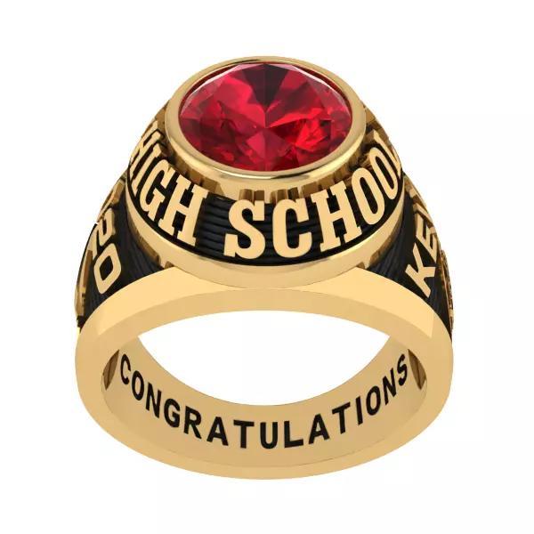 Personalized Class Ring 1 - Oval Gem