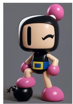 Bomberman with Bomb on his Feet