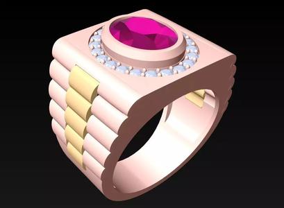 Oval Stone Ring - Diamond Ring - N4193