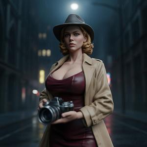 Detective girl 3D model for printing