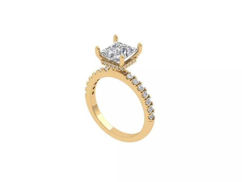 Princess Solitaire Ring