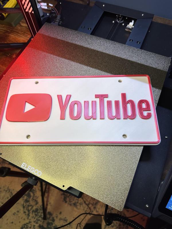 YouTube License Plate