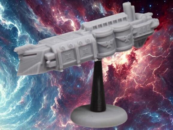 Squat Heavy Cruiser/Transport – Armored Warship STL