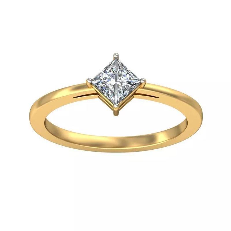 Princess Cut Lab Diamond Engagement Ring