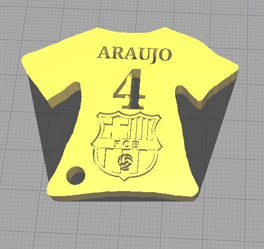 BARCELONA KEYRING - ARAUJO - 4 La Liga