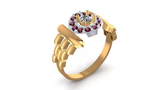 Diamond Ring  in Rado-Style 3D model